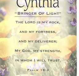 Significado del nombre cynthia